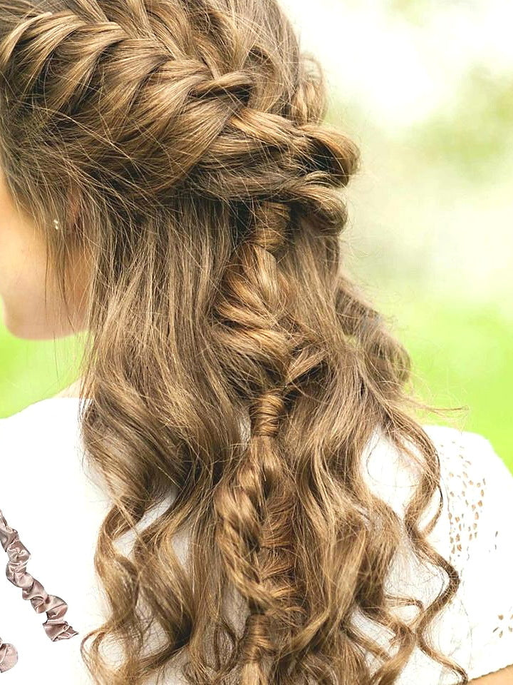 Media melena recogida con ondas